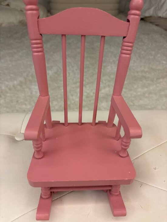 Other - Vintage Bumpkins Fabrizio George Good Pink Wood Rocking Chair Wind Up Music Box